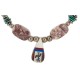 Certified Authentic Inlay Navajo .925 Sterling Silver Natural Turquoise Agate Native American Necklace 25289-4 Certified Authentic Inlay Navajo .925 Sterling Silver Natural Turquoise Agate Native American Necklace 25289-4