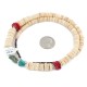 Certified Authentic Navajo .925 Sterling Silver Coral Natural Turquoise Graduated Melon Shell Native American Necklace 25289-5 Certified Authentic Navajo .925 Sterling Silver Coral Natural Turquoise Graduated Melon Shell Native American Necklace 25289-5