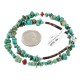 Certified Authentic Navajo .925 Sterling Silver Natural Turquoise Coral Chain Native American Necklace 25289-1
