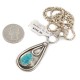 .925 Sterling Silver Handmade Certified Authentic Navajo Natural Turquoise Native American Necklace 15000-1