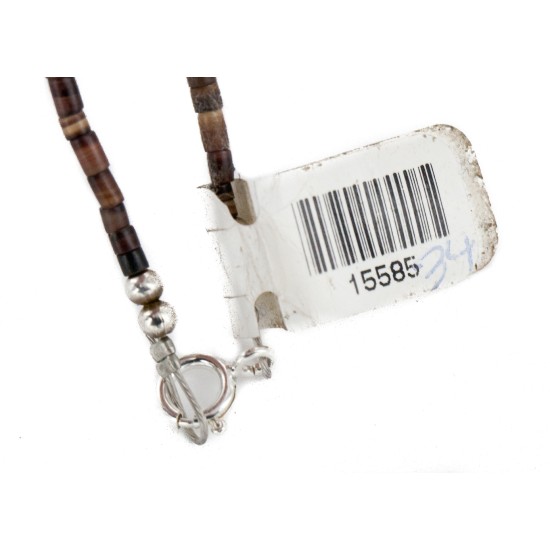 2 Strand Certified Authentic Navajo .925 Sterling Silver Natural Turquoise Lapis Native American Necklace 15585-34 2 Strand Certified Authentic Navajo .925 Sterling Silver Natural Turquoise Lapis Native American Necklace 15585-34