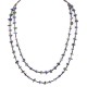 2 Strand Certified Authentic Navajo .925 Sterling Silver Natural Turquoise Lapis Native American Necklace 15585-34 2 Strand Certified Authentic Navajo .925 Sterling Silver Natural Turquoise Lapis Native American Necklace 15585-34
