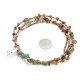 2 Strand Certified Authentic Navajo .925 Sterling Silver Natural Turquoise Tigers Eye Native American Necklace 15649-17