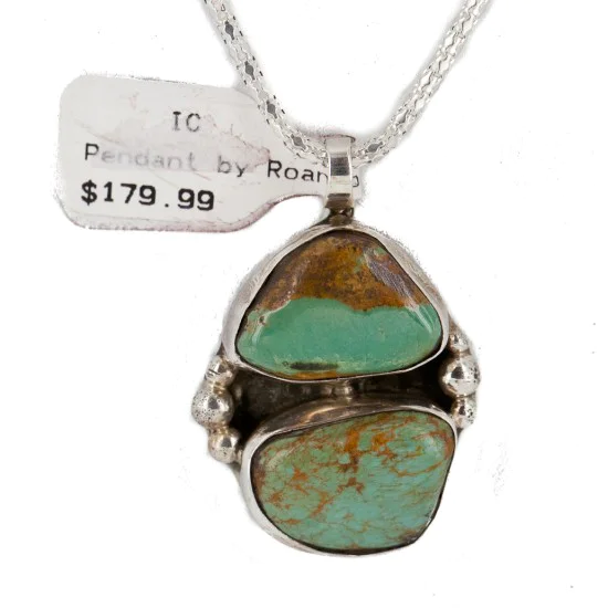 .925 Sterling Silver Handmade Certified Authentic Navajo Natural Turquoise Native American Necklace 12830-3 .925 Sterling Silver Handmade Certified Authentic Navajo Natural Turquoise Native American Necklace 12830-3