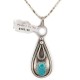 .925 Sterling Silver Handmade Certified Authentic Navajo Natural Turquoise Native American Necklace 15000-1