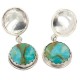 Certified Authentic Handmade Navajo .925 Sterling Silver Natural Turquoise Dangle Native American Earrings 27193-2