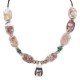 Certified Authentic Inlay Navajo .925 Sterling Silver Natural Turquoise Agate Native American Necklace  25289-4