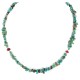 Certified Authentic Navajo .925 Sterling Silver Natural Turquoise Coral Chain Native American Necklace 25289-1 Certified Authentic Navajo .925 Sterling Silver Natural Turquoise Coral Chain Native American Necklace 25289-1