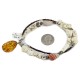 Certified Authentic Navajo .925 Sterling Silver White Howlite Carnelian Jasper Native American Necklace 15463-17