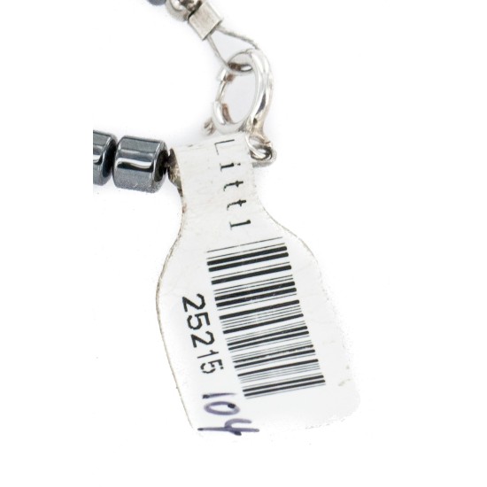 Certified Authentic Navajo .925 Sterling Silver Coral Hematite Native American Necklace 25215-104 Certified Authentic Navajo .925 Sterling Silver Coral Hematite Native American Necklace 25215-104