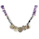 Certified Authentic Navajo .925 Sterling Silver Natural Amethyst Smoky Quartz Hematite Native American Necklace 15456-147 Certified Authentic Navajo .925 Sterling Silver Natural Amethyst Smoky Quartz Hematite Native American Necklace 15456-147