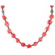 Certified Authentic Navajo .925 Sterling Silver Natural Turquoise Coral Heishi Native American Necklace 25229-3