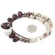 Certified Authentic Navajo .925 Sterling Silver White Howlite Red Jasper Native American Necklace 15456-37