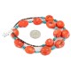 Certified Authentic Navajo .925 Sterling Silver Natural Turquoise Coral Hematite Native American Necklace 25210