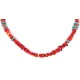 Certified Authentic Navajo .925 Sterling Silver Natural Turquoise Coral Chain Native American Necklace 10309