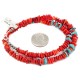 Certified Authentic Navajo .925 Sterling Silver Natural Turquoise Coral Chain Native American Necklace 10309 Certified Authentic Navajo .925 Sterling Silver Natural Turquoise Coral Chain Native American Necklace 10309
