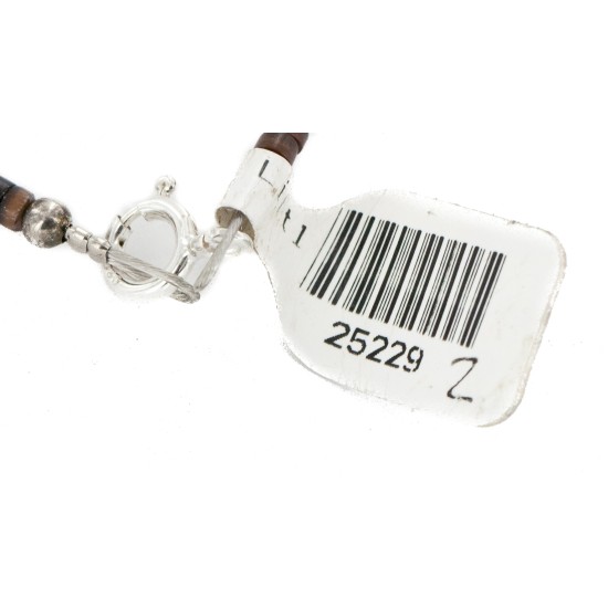 Certified Authentic Navajo .925 Sterling Silver Natural Graduated Melon Shell Amethyst Native American Necklace 25229-2 Certified Authentic Navajo .925 Sterling Silver Natural Graduated Melon Shell Amethyst Native American Necklace 25229-2
