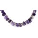 Certified Authentic Navajo .925 Sterling Silver Natural Amethyst Drops Heishi Native American Necklace 15463-73
