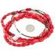 3 Strand Certified Authentic Navajo .925 Sterling Silver Coral Native American Necklace 790106-1 3 Strand Certified Authentic Navajo .925 Sterling Silver Coral Native American Necklace 790106-1