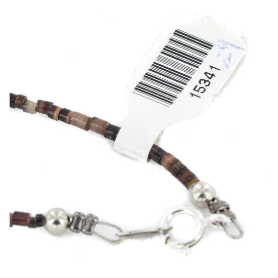 Certified Authentic Navajo .925 Sterling Silver Composite Gaspeite Native American Necklace 15341-29 Certified Authentic Navajo .925 Sterling Silver Composite Gaspeite Native American Necklace 15341-29