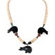 Bear Certified Authentic Navajo .925 Sterling Silver Natural Graduated Melon Shell Turquoise Resin Black Onyx Red Jasper Hematite Native American Necklace 25225-4 Bear Certified Authentic Navajo .925 Sterling Silver Natural Graduated Melon Shell Turquoise Resin Black Onyx Red Jasper Hematite Native American Necklace 25225-4