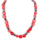 Certified Authentic Navajo .925 Sterling Silver Coral Hematite Native American Necklace 25215-104 Certified Authentic Navajo .925 Sterling Silver Coral Hematite Native American Necklace 25215-104