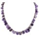 Certified Authentic Navajo .925 Sterling Silver Natural Amethyst Drops Heishi Native American Necklace 15463-73