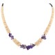 Certified Authentic Navajo .925 Sterling Silver Natural Graduated Melon Shell Amethyst Native American Necklace 25229-2 Certified Authentic Navajo .925 Sterling Silver Natural Graduated Melon Shell Amethyst Native American Necklace 25229-2
