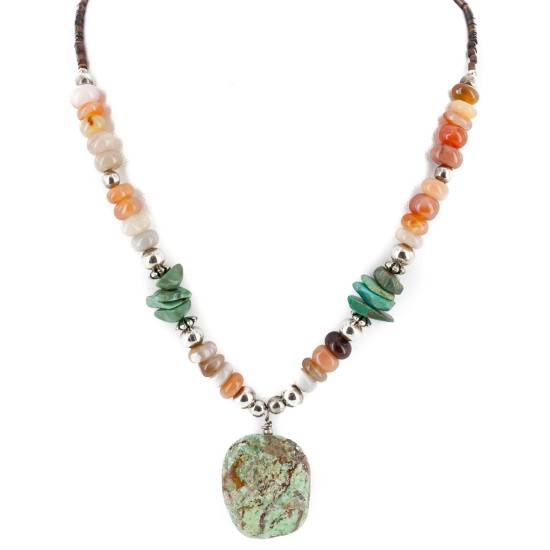 Certified Authentic Navajo .925 Sterling Silver Natural Turquoise Carnelian Native American Necklace 750102-27 Certified Authentic Navajo .925 Sterling Silver Natural Turquoise Carnelian Native American Necklace 750102-27