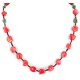 Certified Authentic Navajo .925 Sterling Silver Natural Turquoise Coral Heishi Native American Necklace 25229-3