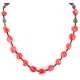 Certified Authentic Navajo .925 Sterling Silver Natural Turquoise Coral Heishi Native American Necklace 25229-3
