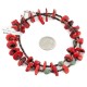Navajo .925 Sterling Silver Natural Turquoise Coral Heishi Necklace 25235-4