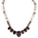 Certified Authentic Navajo .925 Sterling Silver White Howlite Red Jasper Native American Necklace 15456-37 Certified Authentic Navajo .925 Sterling Silver White Howlite Red Jasper Native American Necklace 15456-37