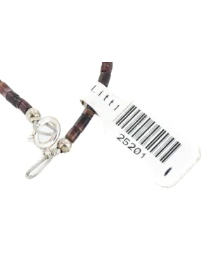 Certified Authentic Navajo .925 Sterling Silver Inlay Natural Mother of Pearl Lapis Hematite Native American Necklace 25201-1