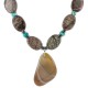Certified Authentic Navajo .925 Sterling Silver Natural Turquoise Jasper Agate Hematite Native American Necklace 15800-29 Certified Authentic Navajo .925 Sterling Silver Natural Turquoise Jasper Agate Hematite Native American Necklace 15800-29