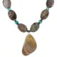 Certified Authentic Navajo .925 Sterling Silver Natural Turquoise Jasper Agate Hematite Native American Necklace 15800-29 Certified Authentic Navajo .925 Sterling Silver Natural Turquoise Jasper Agate Hematite Native American Necklace 15800-29