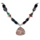 Certified Authentic Navajo .925 Sterling Silver Natural Turquoise Red Jasper Agate Native American Necklace 15409-38