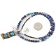 12kt Gold Filled and .925 Sterling Silver Handmade Certified Authentic Navajo Natural Turquoise and Lapis Native American Necklace 1490-16-15338