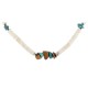 Certified Authentic Navajo .925 Sterling Silver Natural Graduated Melon Shell Turquoise Tigers Eye Native American Necklace 15624-18