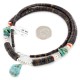 Certified Authentic Navajo .925 Sterling Silver Natural Graduated Melon Shell and Turquoise Native American Necklace 18132 Certified Authentic Navajo .925 Sterling Silver Natural Graduated Melon Shell and Turquoise Native American Necklace 18132