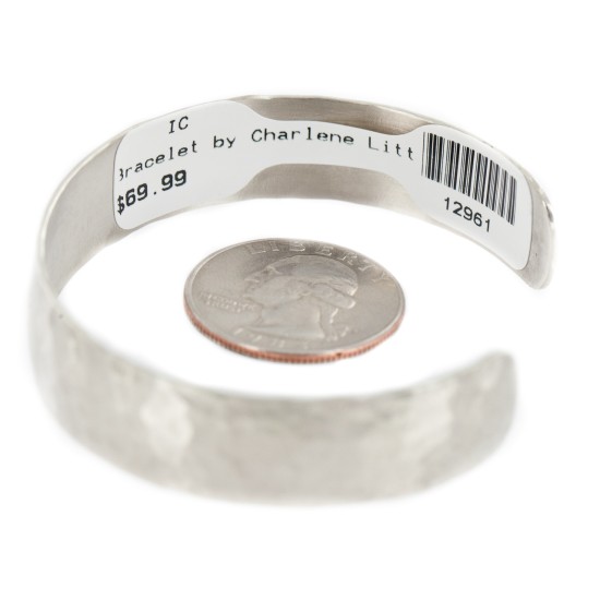 Handmade Hammered Navajo Nickel Bracelet NB151230231451