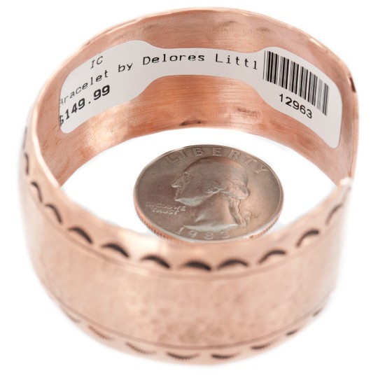Certified Authentic Hammered Handmade Navajo Pure Copper Native American Bracelet 12963 Certified Authentic Hammered Handmade Navajo Pure Copper Native American Bracelet 12963