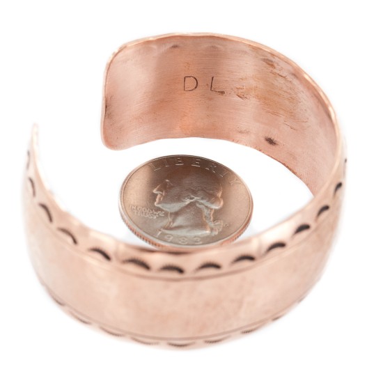Certified Authentic Hammered Handmade Navajo Pure Copper Native American Bracelet 12963-1