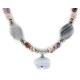 Bear Certified Authentic Navajo .925 Sterling Silver Natural Agate Native American Necklace 15155-6 Bear Certified Authentic Navajo .925 Sterling Silver Natural Agate Native American Necklace 15155-6
