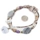 Bear Certified Authentic Navajo .925 Sterling Silver Natural Agate Native American Necklace 15155-6