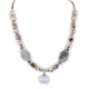 Bear Certified Authentic Navajo .925 Sterling Silver Natural Agate Native American Necklace 15155-6 Bear Certified Authentic Navajo .925 Sterling Silver Natural Agate Native American Necklace 15155-6