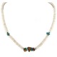 Certified Authentic Navajo .925 Sterling Silver Natural Graduated Melon Shell Turquoise Tigers Eye Native American Necklace 15624-18 Certified Authentic Navajo .925 Sterling Silver Natural Graduated Melon Shell Turquoise Tigers Eye Native American Necklace 15624-18