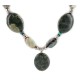 Certified Authentic Navajo .925 Sterling Silver Natural Turquoise Green Jasper Agate Native American Necklace 15554-11