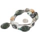 Certified Authentic Navajo .925 Sterling Silver Natural Turquoise Green Jasper Agate Native American Necklace 15554-11