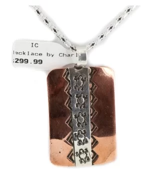 Navajo .925 Sterling Silver Gecko Handmade Certified Authentic Pure Copper Native American Necklace 17038 Navajo .925 Sterling Silver Gecko Handmade Certified Authentic Pure Copper Native American Necklace 17038